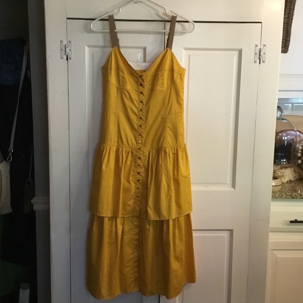See By Chloe Citrus  Yellow Tiered Dress